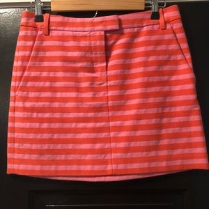 Jcrew pink stripe skirt size 2